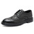 Men's black croc skin pattern brogue derby dress shoe 01