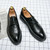 Men's black croc skin pattern brogue derby dress shoe 06