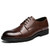 Men's brown cap retro brogue derby dress shoe 01