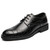 Men's black retro pattern brogue derby dress shoe 01