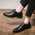 Men's black retro pattern brogue derby dress shoe 02