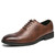 Men's brown retro brogue oxford dress shoe 01