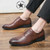 Men's brown retro brogue oxford dress shoe 05