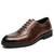 Men's brown retro croc skin pattern oxford dress shoe 01