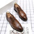 Men's brown brogue derby dress shoe 06