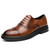 Men's brown cap oxford retro brogue dress shoe 01