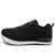 Women's black stripe pattern texture negative heel rocker bottom sneaker 06