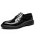 Men's black patent brogue derby dress shoe 01