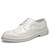 Men's white patent brogue derby dress shoe 01
