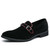 Men's black suede buckle strap slip on dress shoe 01