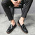 Men's black tassel on top slip on dress shoe 02