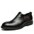 Men's black side stripe retro slip on dress shoe 01