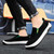 Men's black casual canvas slip on shoe loafer 04