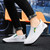 Men's white casual canvas slip on shoe loafer 02