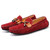 Men's red suede tie ornament on top slip on shoe loafer 05