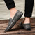 Men's grey twist strap slip on shoe loafer 03