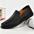 Men's black retro sewing accents slip on shoe loafer 06