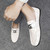 Men's white pattern print G buckle slip on shoe loafer 04