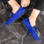 Men's blue pattern check print top buckle slip on shoe loafer 05