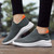 Women's grey flyknit casual sock like entry slip on shoe sneaker 05 Women's grey flyknit casual sock like entry slip on shoe sneaker 05
