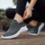 Women's grey flyknit casual sock like entry slip on shoe sneaker 03 Women's grey flyknit casual sock like entry slip on shoe sneaker 03