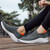 Women's grey flyknit casual sock like entry slip on shoe sneaker 02