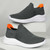 Women's grey flyknit casual sock like entry slip on shoe sneaker 06 Women's grey flyknit casual sock like entry slip on shoe sneaker 06