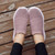 Women's purple flyknit casual sock like entry slip on shoe sneaker 03