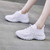 Women's white flyknit stripe check texture sock like shoe sneaker 02