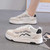 Women's white black wave accents pattern shoe sneaker 02