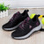 Women's black flyknit logo pattern stripe shoe sneaker 06