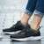 Women's black flyknit casual pattern texture shoe sneaker 02