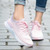 Women's pink flyknit casual pattern texture shoe sneaker 03