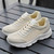 Women's beige casual M pattern hollow out shoe sneaker 05