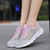 Women's grey casual M pattern hollow out shoe sneaker 03