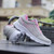 Women's grey casual M pattern hollow out shoe sneaker 06