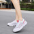 Women's white casual M pattern hollow out shoe sneaker 02