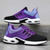 Women's black purple flyknit texture stripe shoe sneaker 06