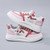Women's beige pink pattern sewn accents shoe sneaker 06
