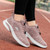Women's pink flyknit pattern texture stripe shoe sneaker 04