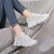 Women's white pattern hollow stripe shoe sneaker 02