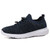 Women's navy flyknit stripe texture sock like entry shoe sneaker 01