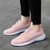 Women's pink flyknit stripe texture sock like entry shoe sneaker 02