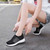 Women's black flyknit stripe hollow sock like entry shoe sneaker 04