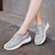 Women's grey flyknit stripe hollow sock like entry shoe sneaker 03