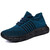 Women's peacock blue flyknit stripe pattern sock like entry shoe sneaker 01