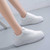 Women's white label print casual platform shoe sneaker 03