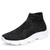 Men's black white texture flyknit sock like fit slip on shoe sneaker 01