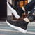 Men's black white texture flyknit sock like fit slip on shoe sneaker 05