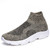 Men's khaki texture flyknit sock like fit slip on shoe sneaker 01